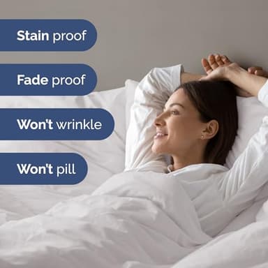 Duvet Cover Twin/Twin XL Size Set - Extra Soft Duvet Cover 68 x 90 with 1 Pillow Sham - Hotel Luxury, Easy Care and Fade Free w/Zipper Closures & Ties - Comfy, Breathable Bedding Set (French Grey) - Image 5