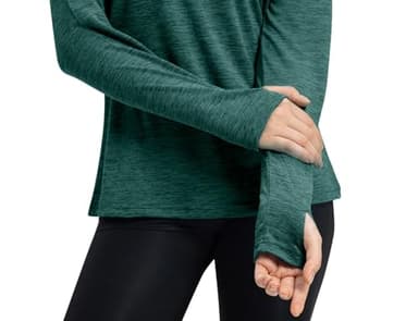 TBMPOY Womens UPF 50+ Sun Protection Hoodie Shirt Long Sleeve Fishing Hiking Outdoor UV Shirt Lightweight Blackish Green L - Image 3