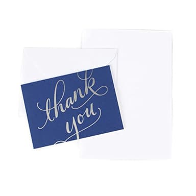 Hallmark Thank You Notes (Silver Foil Script, 40 Cards and Envelopes) - Image 4