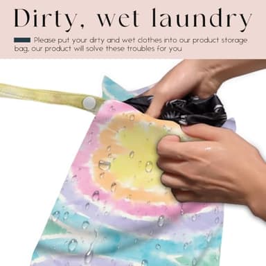 zcyxuuw 4 Pcs Wet Bag, Wet Dry Bag, Waterproof Bag, Beach Bag, Wet Bag for Pool, Beach, Swimsuit, Diapers, Makeup Bag, Cruise Ship Essentials, Accessories Travel Essentials for Women - Image 3