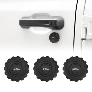 JOYTUTUS Key Hole Cover Compatible with 2018-2025 Wrangler JL JLU & Gladiator JT, Metal Door Lock Trim Cover, Adsorption Door Lock Protector Exterior Accessories - Image 1