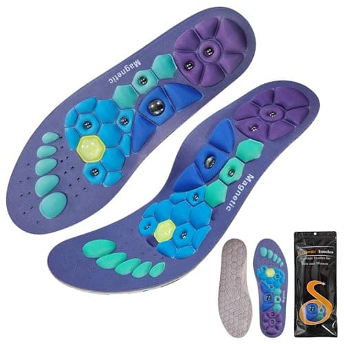 Acupressure Insoles for Men and Women, Helps Promote Blood Circulation and Relieve Fatigue Orthopedic Acupoint Massage Insoles (Blue, M-US 8-11) - Image 1