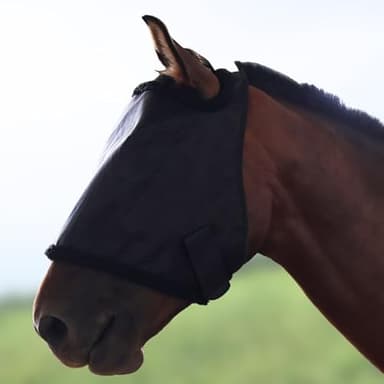 KZWT Horse Fly Mask, with UV Protection Horse Fly Mask, Full Face Fine Mesh Coverage Provide Better Vision and Airflow for Horse - Image 2