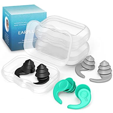Swimming Ear Plugs for Adults,3 Pairs Waterproof Reusable Silicone Swim Earplugs for Swimming Surfing Snorkeling Showering and Water Pool,Beach,Ocean (Adults & Teens 14+) - Image 8