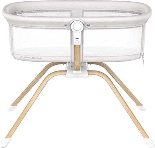 ANGELBLISS 3 in 1 Baby Bassinet, Rocking Bassinets Bedside Sleeper, One-Second Convert Travel Portable Bassinet Newborn Baby (White) - Image 1
