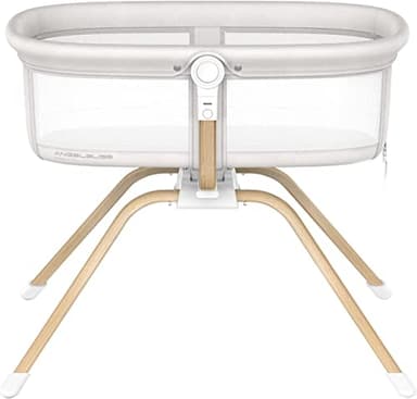ANGELBLISS 3 in 1 Baby Bassinet, Rocking Bassinets Bedside Sleeper, One-Second Convert Travel Portable Bassinet Newborn Baby (White) - Image 1