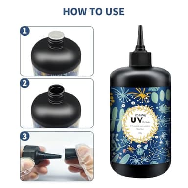 OSBANG Crystal Clear Hard UV Resin Upgraded Formula Ultraviolet Fast Curing for Jewelry Making Craft Decoration, Hard Transparent Glue Solar Cure Sunlight Activated Resin (1500g) - Image 5