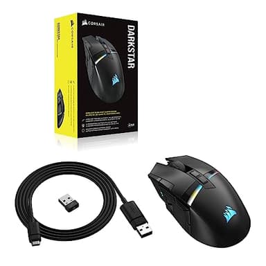 Corsair DARKSTAR RGB Wireless Gaming Mouse for MMO, MOBA - 26,000 DPI - 15 Programmable Buttons - Up to 80hrs Battery - iCUE Compatible - Black - Image 7
