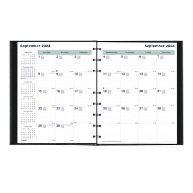 Blueline® 2025 Plan & Link™ CoilPro™ Monthly Planner, 16 Months, September 2024 to December 2025, Twin-Wire Binding, 9.25" x 7.25", Black, English (C1200C.81T-25) - Image 3