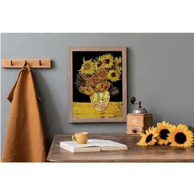 Scratch Art Painting 4 Pcs Vincent Van Gogh Scratch Rainbow Paper Set for Adults and Kids, DIY Sketch Card Engraving Craft Night View Scratchboard with 4 Tools - Cafe Terrace, Sunflowers, Starry Night - Image 2