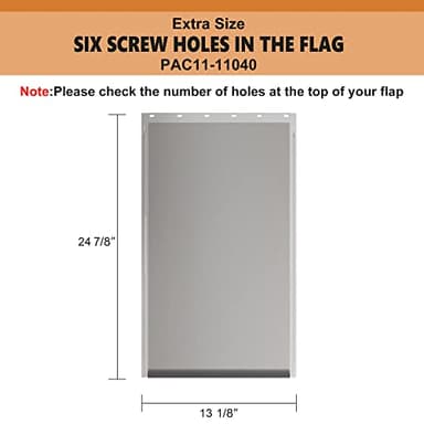 Extra Large Dog Door Replacement Flaps with Screws, Compatible with PetSafe Freedom Doggie Doors PAC 11-11040, Measures 13 1/8”x 24 7/8”, Flexible, Durable, BPA-Free, Weather Resistant Materials - Image 2