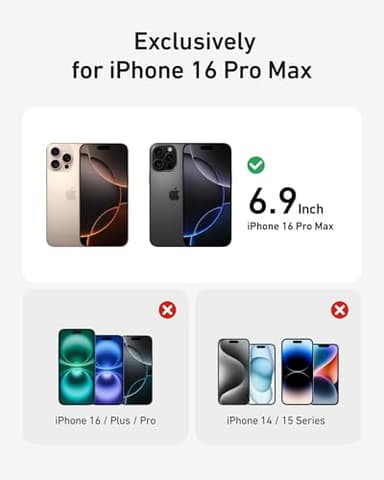Anker Screen Protector, Bubble-and-Dust-Free iPhone HD Tempered Glass, Durable and Drop-Proof with 9H Hardness, Easy Installation Exclusively for iPhone 16 Pro Max 6.9-Inch (2-Pack) - Image 7