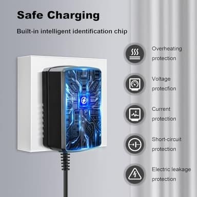 12V Charger for Kids Ride On Car Toys Best Choice for SUV Kid Trax Dynacraft Bumper Kidzone Jeep Tractor 12 Volt Universal Battery Charger - Image 3