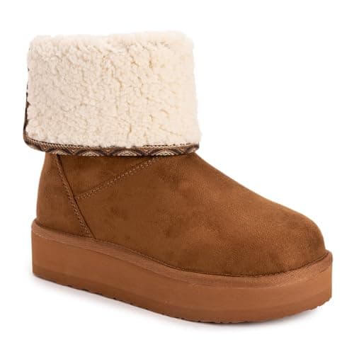 MUK LUKS Women's Amelia Boot, Brown, 10 - Image 1