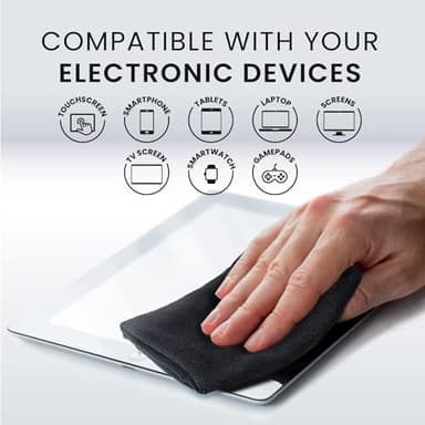 EVEO Electronic Wipes Screen Cleaner - Screen Wipes TV Screen Cleaner Wipes, Computer Screen Wipes, Laptop Screen Cleaner, ipad & Monitor Cleaner, Screen Cleaning Wipes - [90 Wipes + Microfiber Cloth] - Image 6