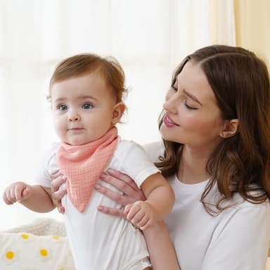 Kewlife gift Muslin Baby Bibs 6-Pack Baby Drool Bandana Bibs for Baby Girls Boys Infant Newborn Toddler Drooling and Teething - Image 2