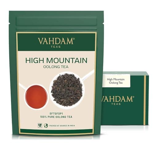 VAHDAM, High Mountain Oolong Tea Leaves From Himalayas (50+ Cups, 3.53oz) Strong & Robust Oolong Tea | High Elevation Grown | Vacuum Sealed | Brew Hot, Iced, Kombucha Tea | Loose Leaf Tea - Image 1