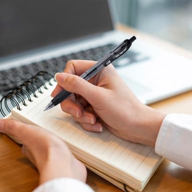 EYEYE G-103 Retractable Gel Pens Black 0.7mm, 10 Pack Medium Point Gel Ink Pens Quick Drying, 0.7 mm Fine Piont Ballpoint Pen Smooth Writing for Office School Supplies - Image 6