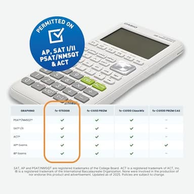 Casio fx-9750GIII Graphing Calculator | Natural Textbook Display | Python Programming | Ideal for Exams, STEM & Advanced Math | White - Image 3
