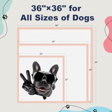 Oomicat XXL Puppy Pads, 35 Count Dog Pads Extra Large, 36"×36" Pink Pee Pads for Dogs｜Disposable Training Pads, Super Absorbent & Leak-Proof & Quick Drying Potty Pads for Doggy - Image 3
