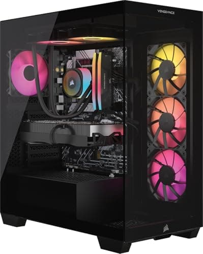 Corsair Vengeance i7500 Gaming PC – Liquid Cooled Intel Core i9-14900KF CPU – NVIDIA GeForce RTX 5080 GPU – 32GB Vengeance RGB DDR5 Memory – 2TB M.2 SSD – Black - Image 1