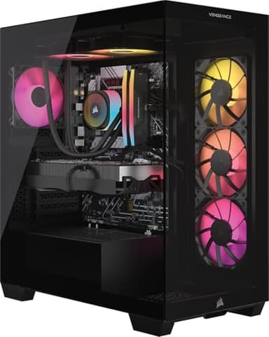 Corsair Vengeance i7500 Gaming PC – Liquid Cooled Intel Core i9-14900KF CPU – NVIDIA GeForce RTX 5080 GPU – 32GB Vengeance RGB DDR5 Memory – 2TB M.2 SSD – Black - Image 1