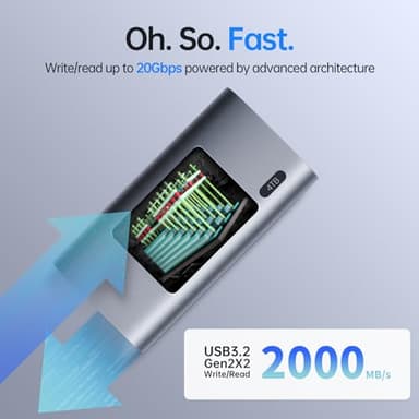 SSK External SSD 4TB, up to 2000MB/s External Solid State Drives, USB 3.2 Gen2X2 NVMe Portable SSD External Hard Drive, Ultra Low Power for iPhone 15/Pro MacBook/Pro/OTG Phone/Laptops - Image 2