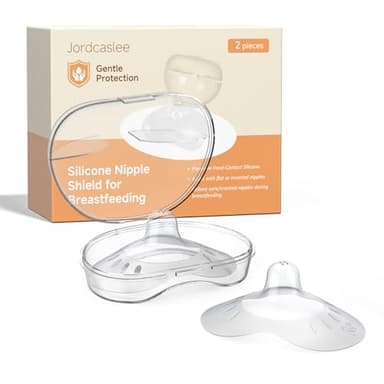 Nipple Shields for Breastfeeding Newborn, Contact Nipple Guards for Breast Feeding with Flat, Inverted Nipples or Difficulty Sucking, Food-Grade Silicone, Ultra-Thin & Super Soft, 1 Pair,20mm - Image 1