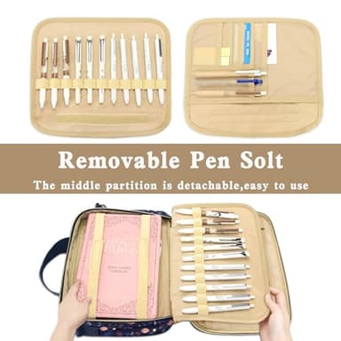 GUEER Bible Cover for Men, Bible Holder, Bible Cover Carrier Carrying Organizer Bag, Zipper and Pockets for Standard Size Bible, Gift for Women (gucaotag) - Image 3