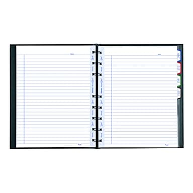 Blueline MiracleBind™ Notebook, Lizard-Like Hard Cover, 150 Repositionable, Refillable Pages, 9.25" x 7.25", Black (AF9150.81) - Image 4