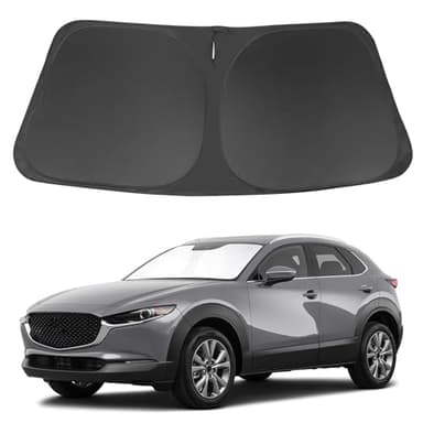 Windshield Sun Shade Compatible with Mazda CX-30 2019-2024 2025 2026 CX30 Accessories Foldable Sun Visor Protector Sunshade Blocks Rays & Heat - Image 1