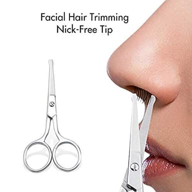 LIVINGO Premium Manicure Rounded Tip Scissors Multi-purpose Stainless Steel Cuticle Pedicure Beauty Grooming Kit for Nail, Eyebrow, Eyelash, Dry Skin, Nose Hair 3.5 inch - Image 5