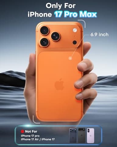 OMOTON Privacy Screen Protector for iPhone 17 Pro Max [Auto-Dust Removal], Tempered Glass with 9H+ Hardness & 12FT Military Grade Shatterproof, 100% Anti-Spy, Full Coverage Protection, 2 Pack - Image 7