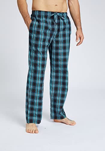 JupiterSecret Mens Pajama Pants Set Cotton Lightweight Plaid Sleep & Lounge Pants, PJ Bottoms with Pockets and Button Fly(100% Cotton 3 Pack,S) - Image 4