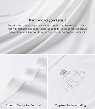 DAVID ARCHY Men's Tank Top Bamboo Rayon Undershirts Tank Shirt Moisture-Wicking A-Shirt for Men, 3-Pack (M, White) - Image 5