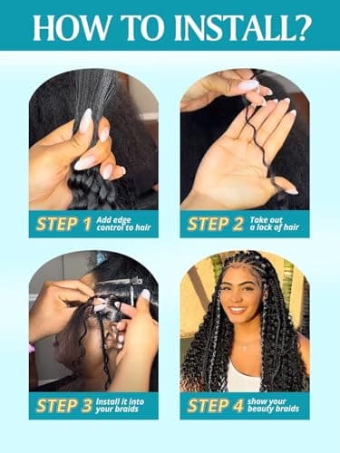 100g 3 Bundles/Pack Dark Ginger Human Braiding Hair for Boho Braids 16 Inch Curly Boho Hair for Braiding Knotless 12A Deep Wave Bulk Bohemian Color 350 - Image 5