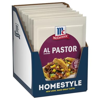 McCormick Seasoning Mix, Al Pastor, Smoky, Tangy & Savory Al Pastor for Tacos, Rice Bowls & Burritos, Ready to Serve In 20 Minutes, 0.75 oz (Pack of 12) - Image 1