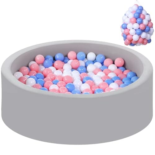 Foam Ball Pit for Toddlers with 100 Balls, Large Baby Ball Pit for Babies with Soft Memory Sponge, Indoor Outdoor Baby Playpen, Kids Play Ball Pool, Gift Toys for Infants Boys and Girls - Image 1