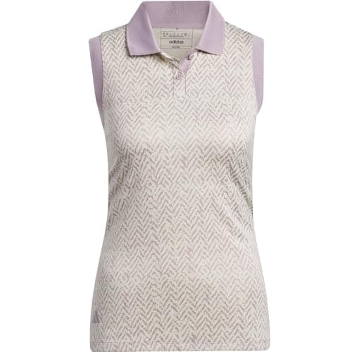 adidas Women's Ultimate365 Jacquard Sleeveless Polo Shirt - Image 1