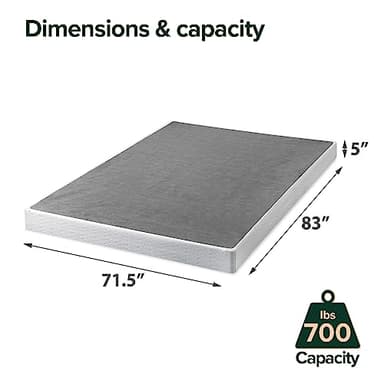 ZINUS 5 Inch California King Metal Smart Box Spring with Quick Assembly, Mattress Foundation, Strong Metal Frame, Easy Assembly - Image 3
