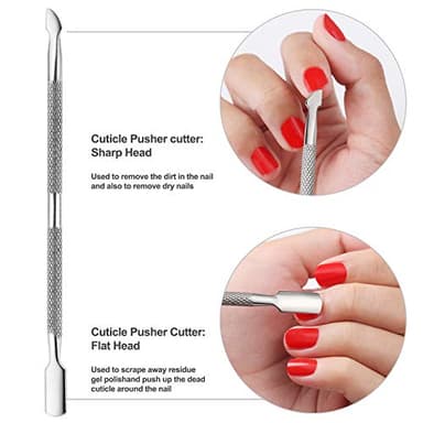 YINYIN Professional Stainless Steel Nippers, Cutter Clippers, Cuticle Remover, Trimmer with Pusher, Pedicure Manicure Tools for Fingernails and Toenails, Sliver - Image 5