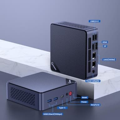 Gezoon Mini PC,N100 Mini Computers,16GB RAM 512GB SSD,Triple 4K Display/2*USB3.0/Dual WiFi/Bluetooth/Full Function Type-C/Dual LAN/VESA/Home/Business Mini Desktop Computer - Image 5