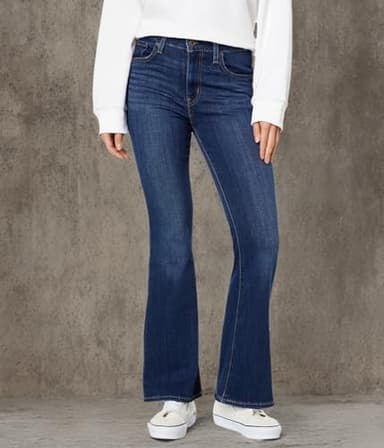 Levi's Women's 726 High Rise Flare Jeans, (New) Dark Indigo Worn in, 30 Short - Image 4