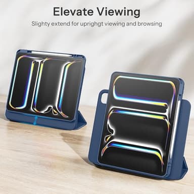 SPARIN Case for iPad Pro 13 inch 2024-M4 with Pencil Holder, Detachable Magnetic Hybrid Protective Case, Portrait/Landscape Stand, Durable Protection, Auto Wake/Sleep -Navy Blue - Image 6