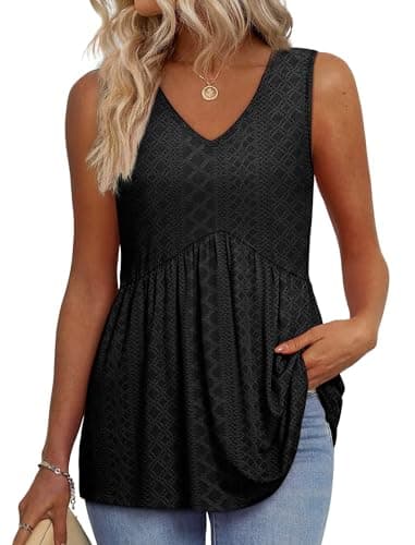 Women's Clothing Cruise Outfits for Women 2025 Summer Top Cowboy Chic School Outfits Beach Fashion Clothing Black Womens Tops Fall Clothes XL - Image 1