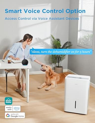 Midea 3,000 Sq. Ft. Energy Star Certified Dehumidifier With Reusable Air Filter 35 Pint - Ideal For Basements, Large & Medium Sized Rooms, And Bathrooms (White) - Image 5