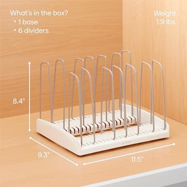 YouCopia StoreMore Cookware Rack with Tall Steel Wires, Adjustable Pan and Lid Organizer for Kitchen Cabinet Storage, Classic Edition - Image 4