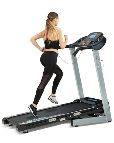 BORGUSI Auto Incline Treadmill with 300 LBS Capacity, 3HP Folding Electric Treadmills for Home, Running Machine with 17.5 Wide Belt, Shock Absorption, 8.5 MPH Speed, Preset Programs, Bluetooth Speaker - Image 1