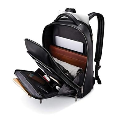 Samsonite Classic Leather Backpack, Black, One Size - Image 5