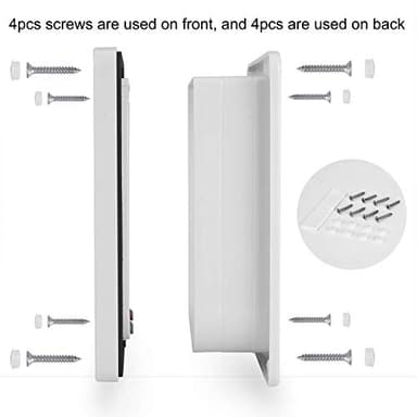 CEESC Extra Large Cat Door (Outer Size 11"x9.8"), Weatherproof, White, ABS Material, 4-Way Locking Flap for Cats & Dogs up to 25.54 lbs - Image 7